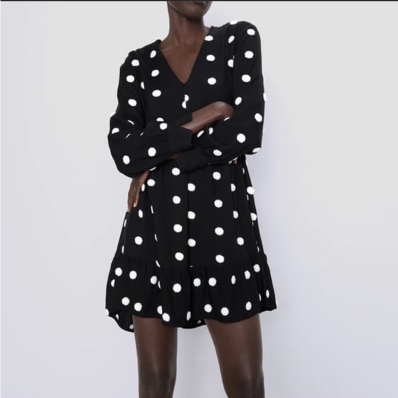 Zara Polka dot knit dress - Picture 1 of 4